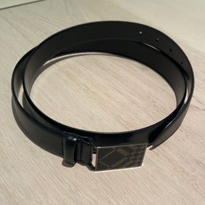 NEW Men’s Black Leather Burberry Belt size 100